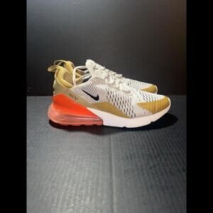 Nike Women's Air Max 270 White Gold Orange